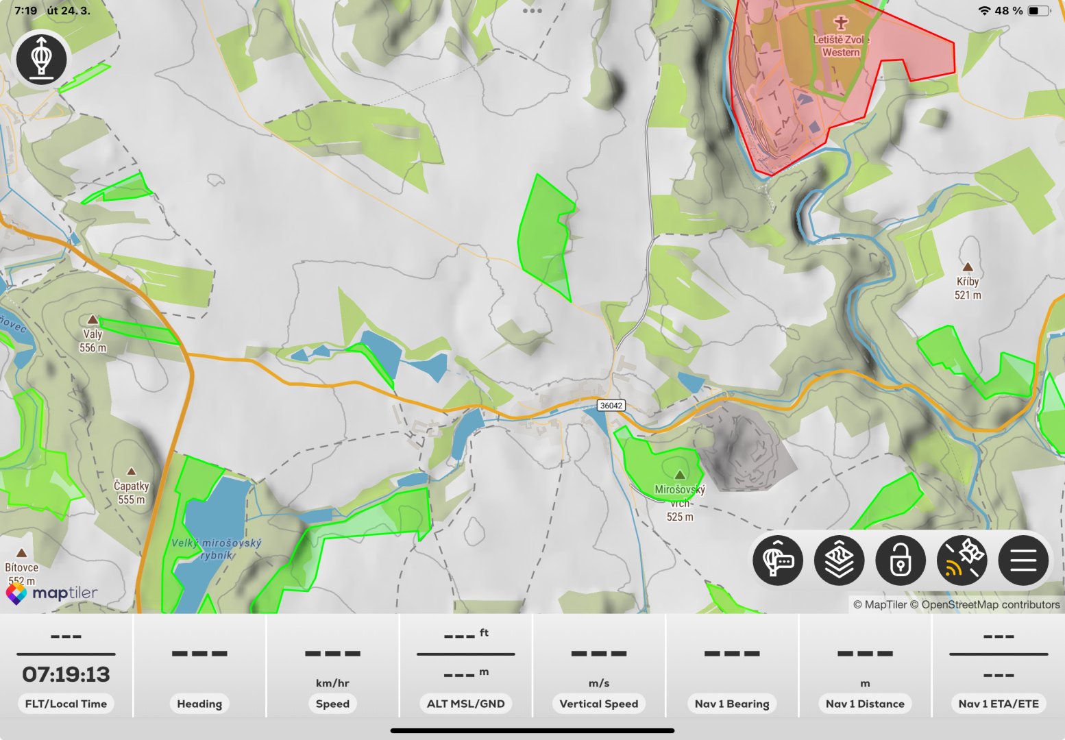 Sensitive areas screen